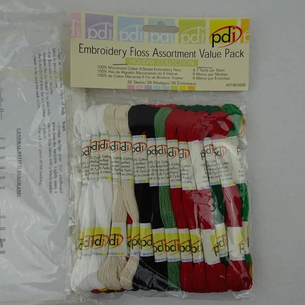 Herrschners Counted Cross Stitch Kit Trim the Tree Ornaments #56-0440 Christmas